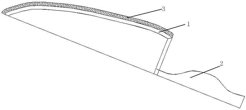 A knife that uses laser cladding technology to strengthen the blade