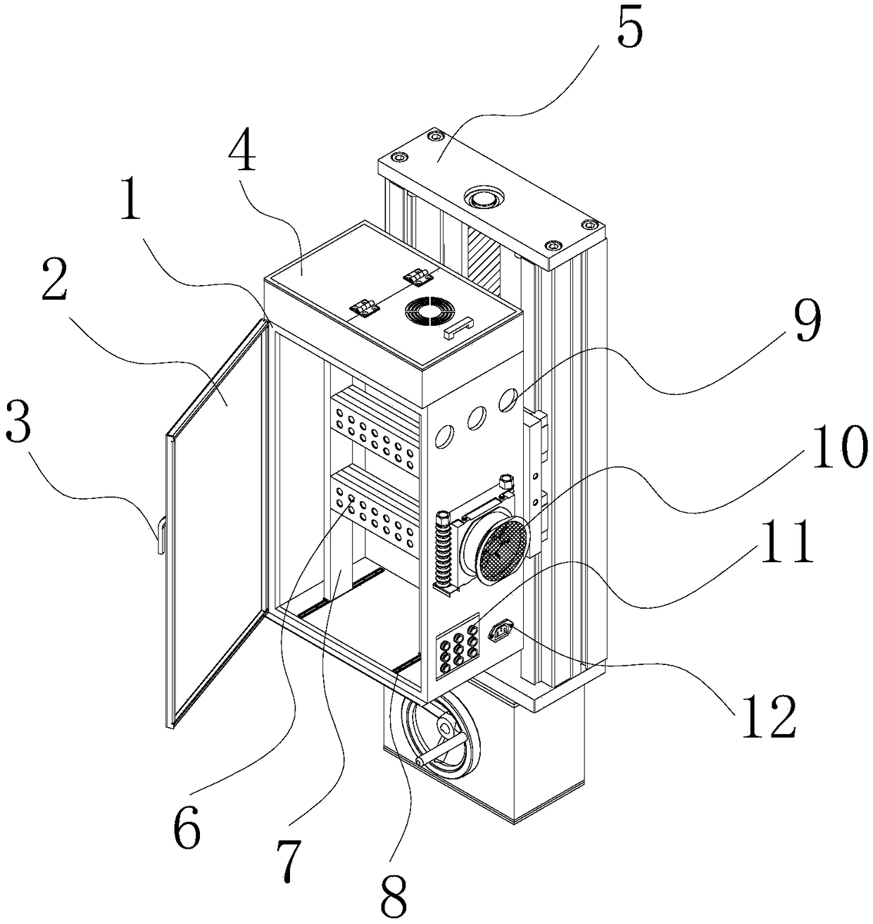 Externally-hung type electrical cabinet