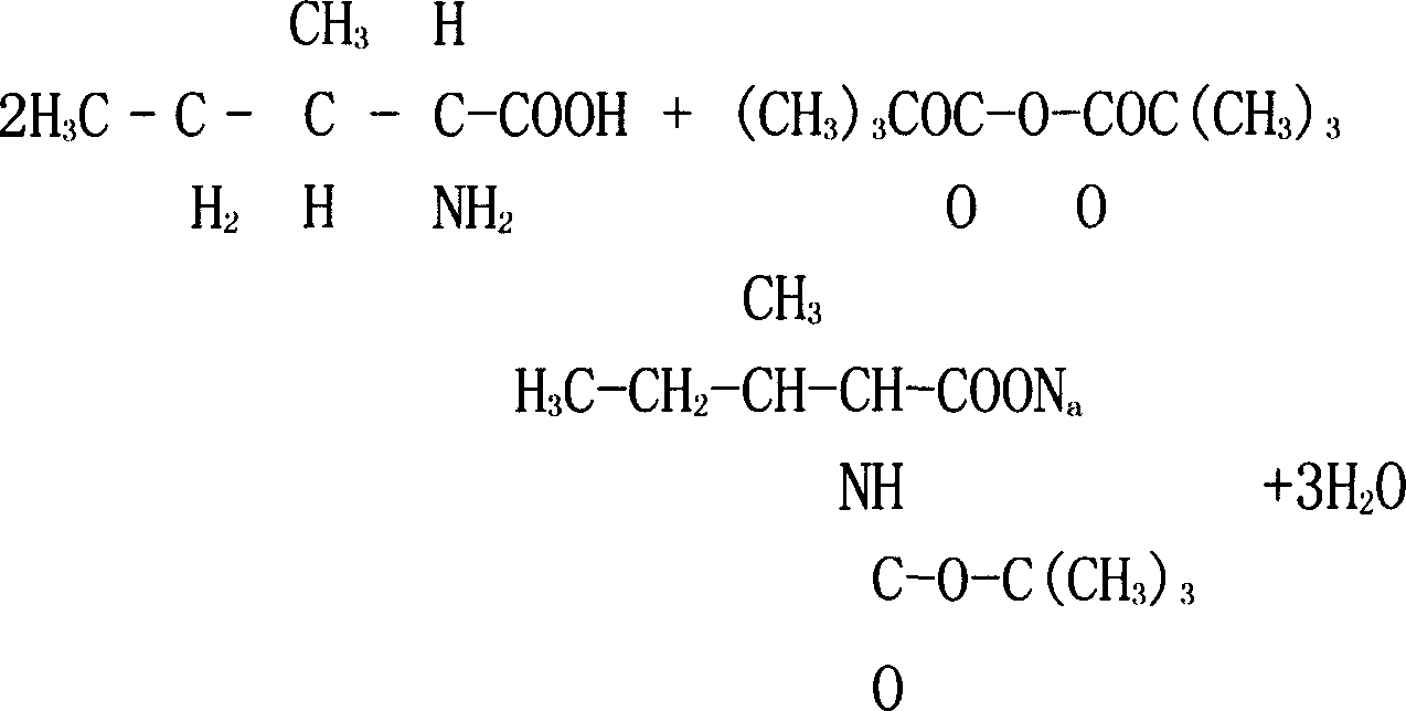 Method for synthesizing N-tert-butoxy-oxo-L-isoleucine