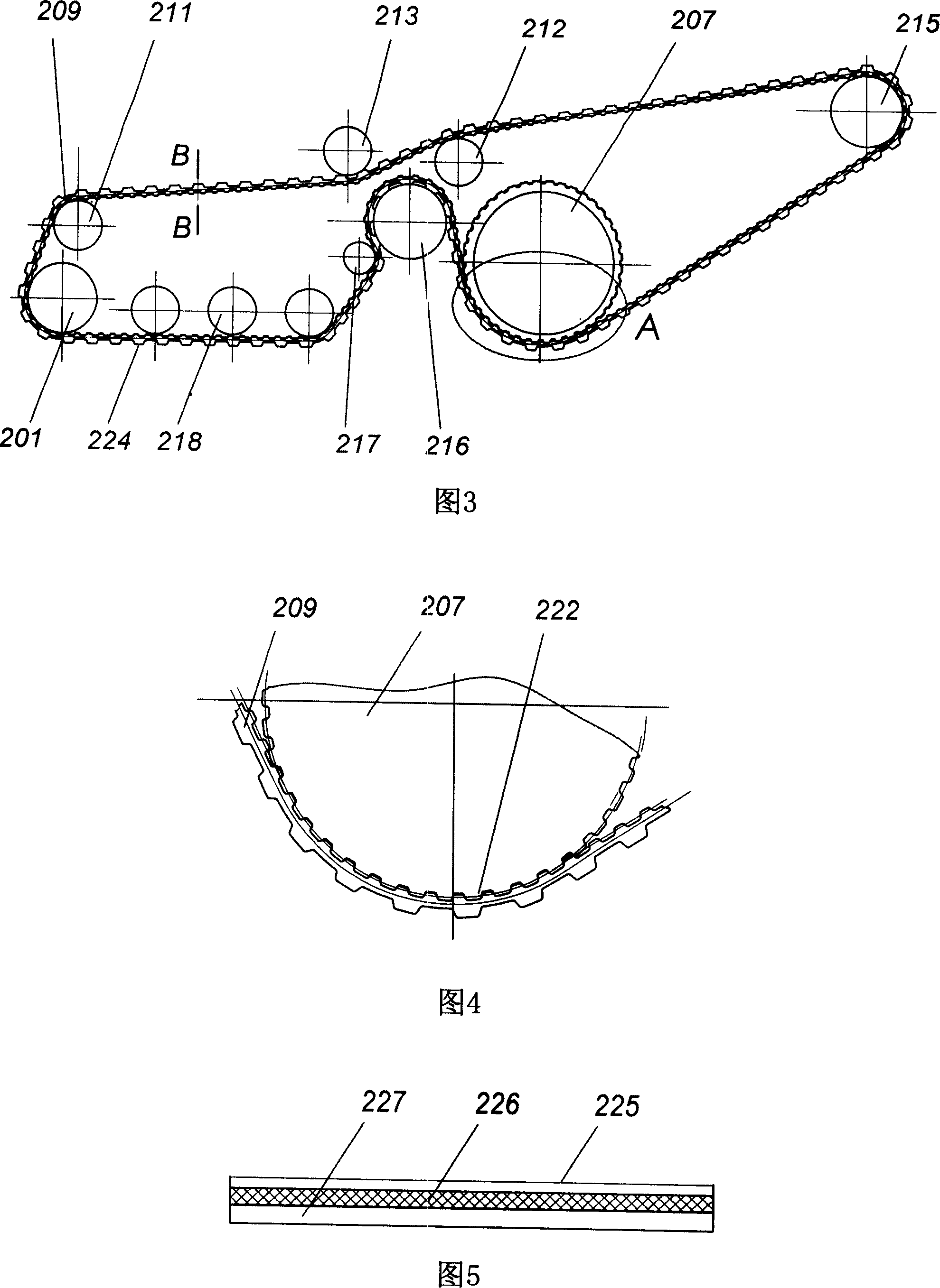 Track-mounted waling device and stair-climbing chair adopting the device