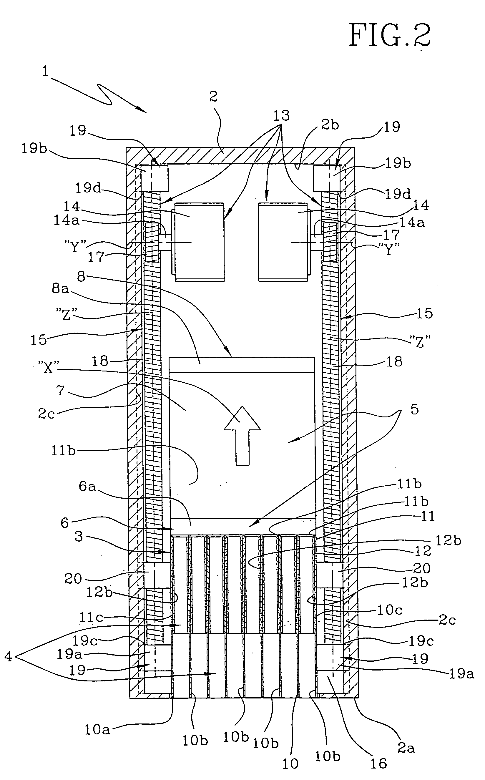 Scintigraphic device with avriable resolution