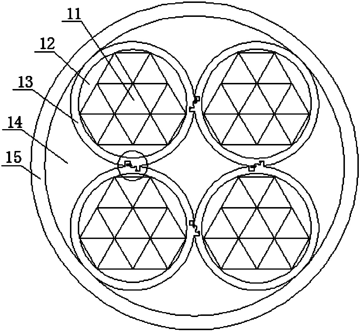 Right-angle lock catch fixed type cable