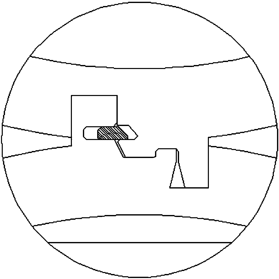 Right-angle lock catch fixed type cable