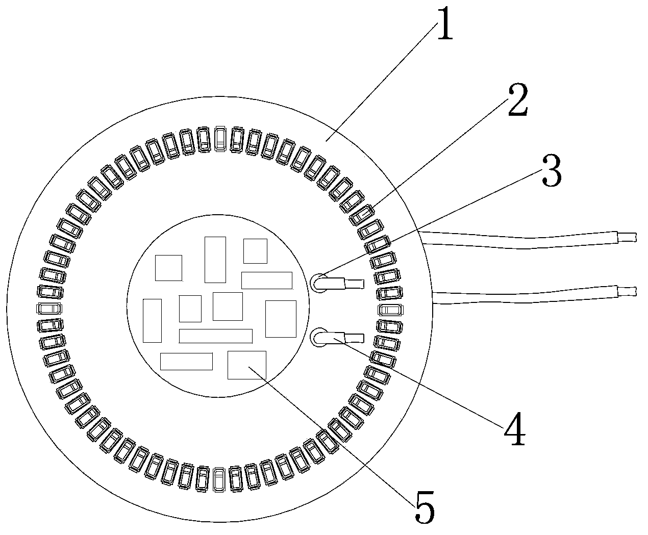 Power supply installation structure of light-emitting diode (LED) lamp