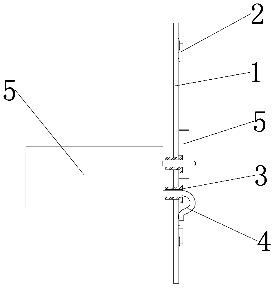 Power supply installation structure of light-emitting diode (LED) lamp