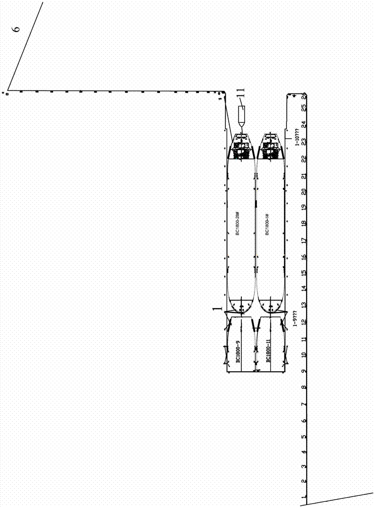 Traction method for enabling parallel built ships of 300,000 dry docks to undock