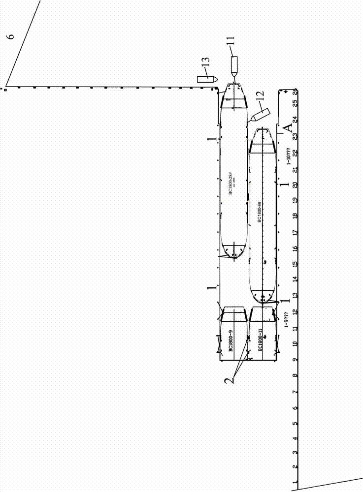 Traction method for enabling parallel built ships of 300,000 dry docks to undock