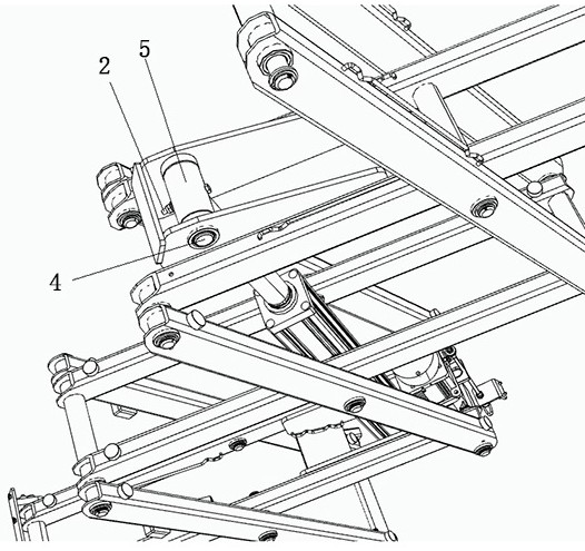 Scissor fork type aerial work platform and scissor fork lifting assembly thereof