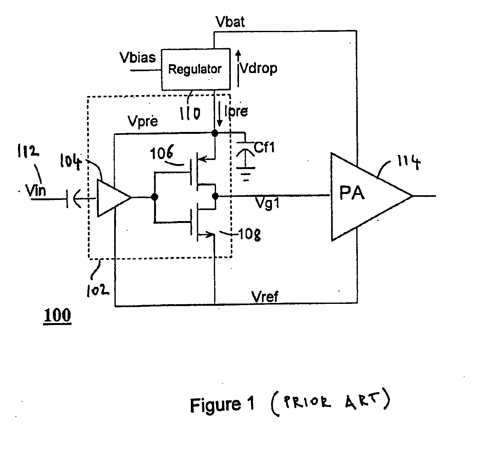 Stacked pre-driver amplifier