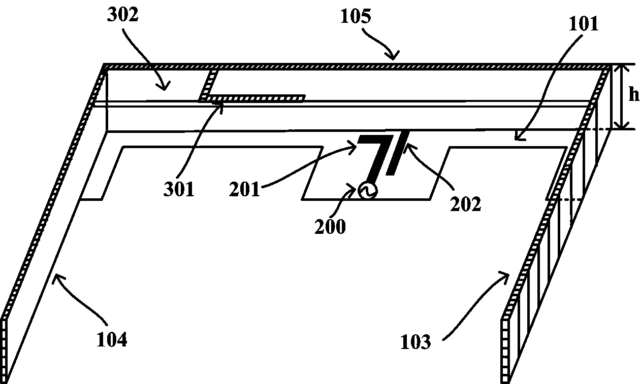 Double-frequency coupled antenna with metal frame