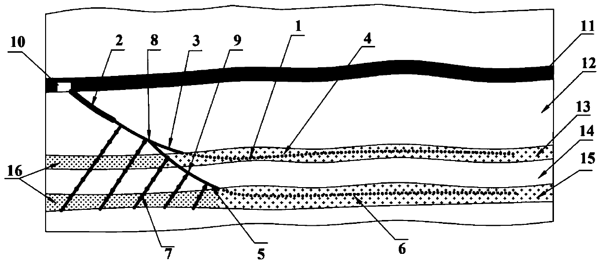 Advance grouting transformation method of bottom plate combination directional holes of deeply-buried aquifers underground coal mine