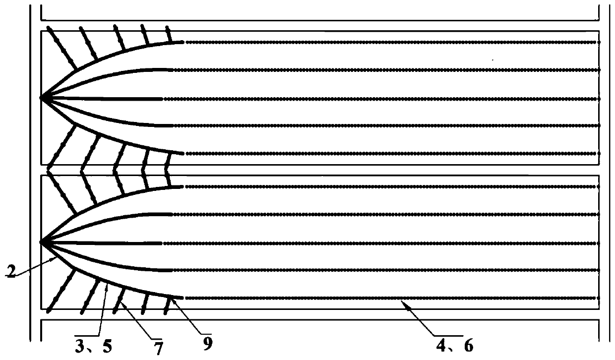 Advance grouting transformation method of bottom plate combination directional holes of deeply-buried aquifers underground coal mine