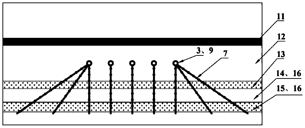 Advance grouting transformation method of bottom plate combination directional holes of deeply-buried aquifers underground coal mine