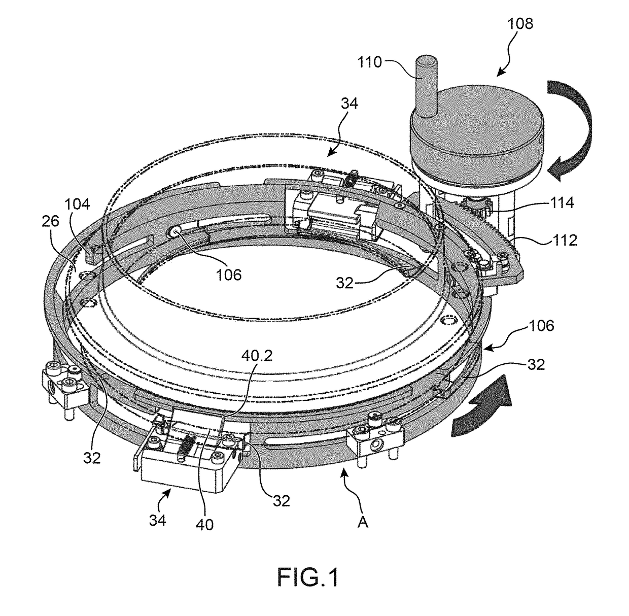 Device providing fluidtight connection in two enclosed volumes comprising means of holding prior to connection