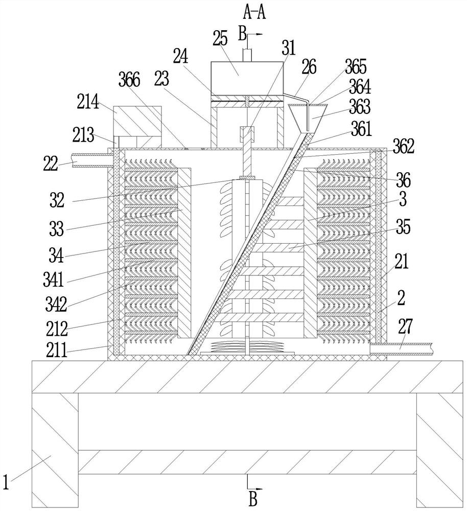 Drainage and stirring device for concentrated sulfuric acid dilution treatment