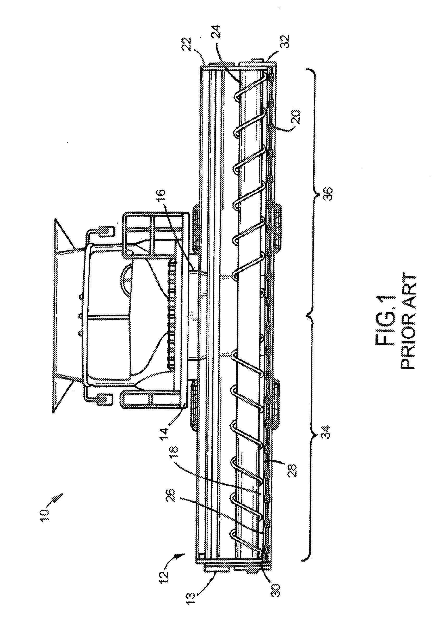 Transport system for a header of an agricultural harvester