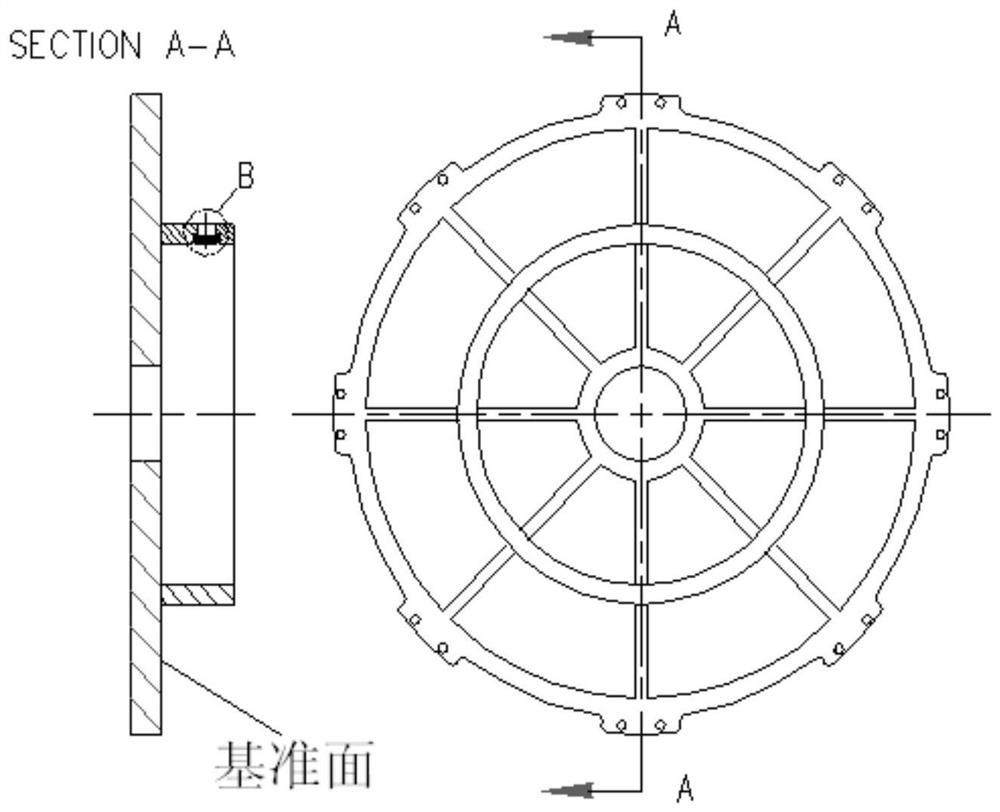 A method for overall manufacturing of a large-sized, thin-walled annular oxygen-reinforced frame