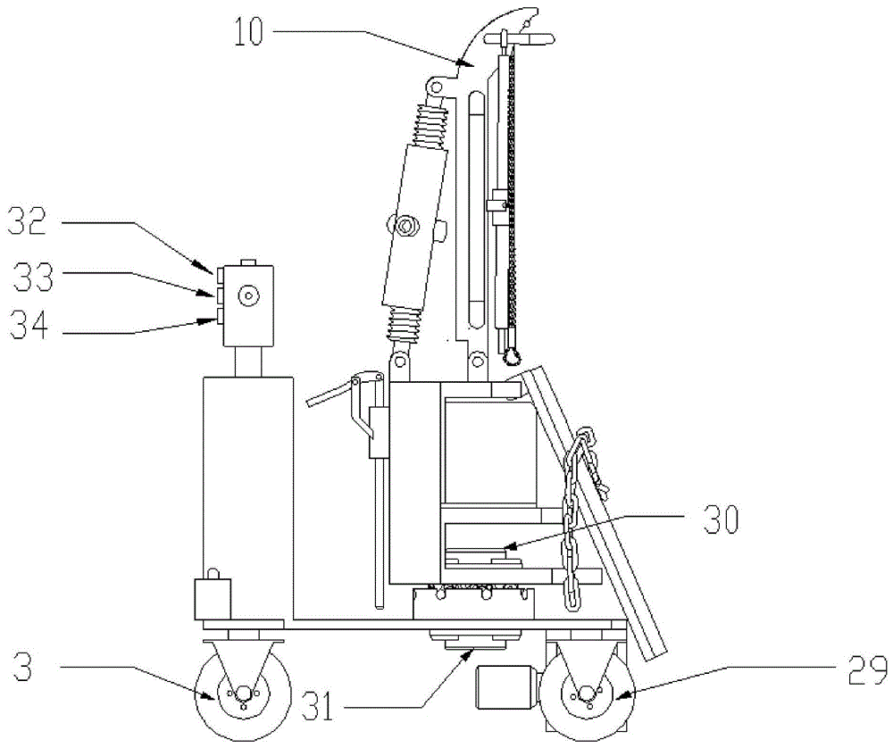 A kind of sick and dead pig transporter and its operation method