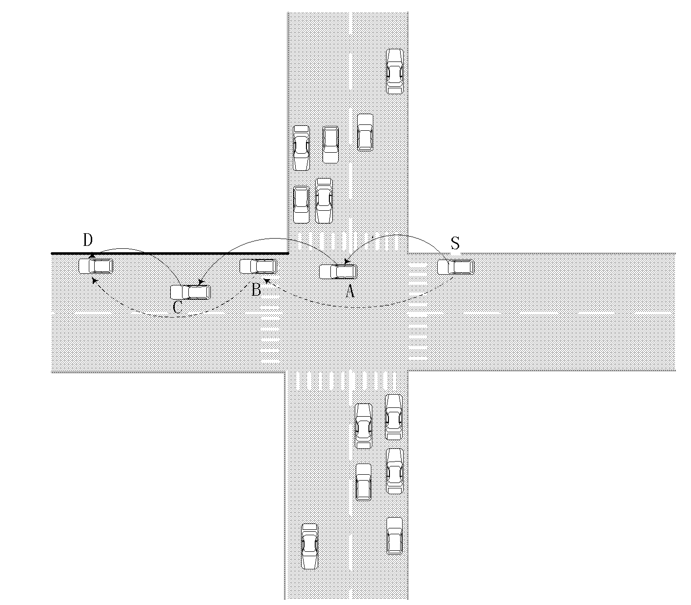 Prediction-based routing method at intersection in vehicle self-organizing network