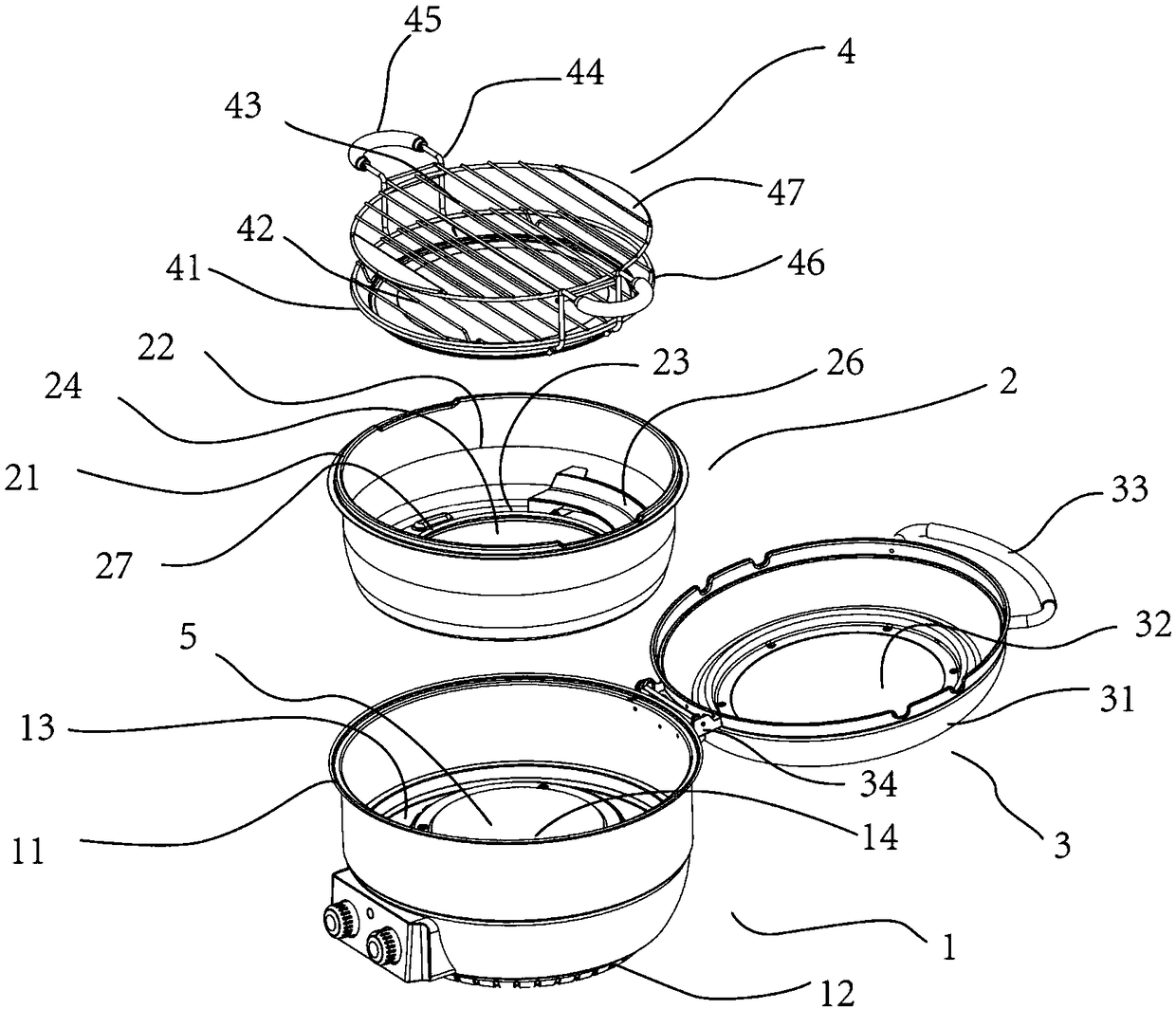 A kind of utensil that adopts heat convection method to bake