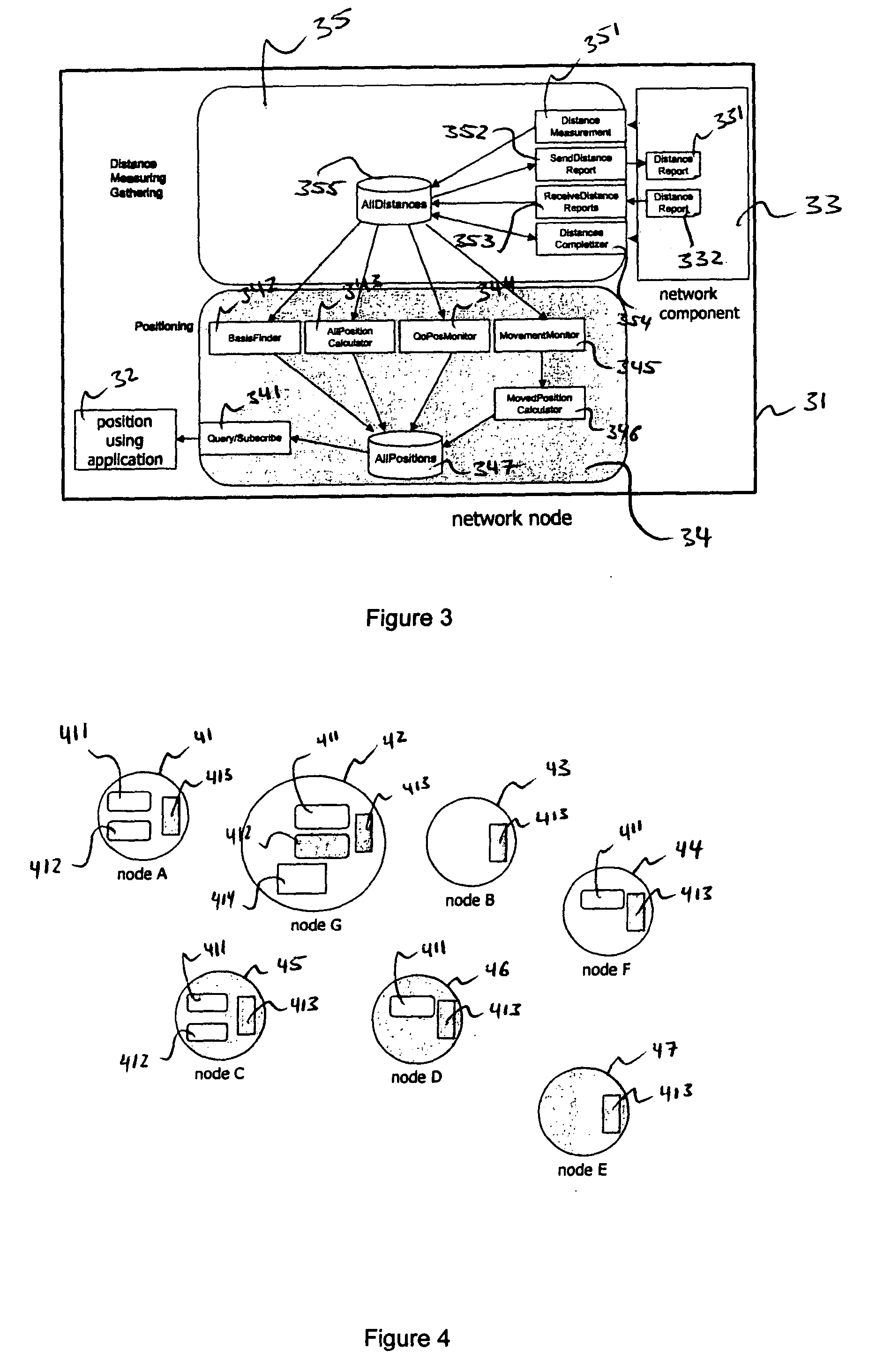 Relative 3D Positioning in an Ad-Hoc Network Based on Distances