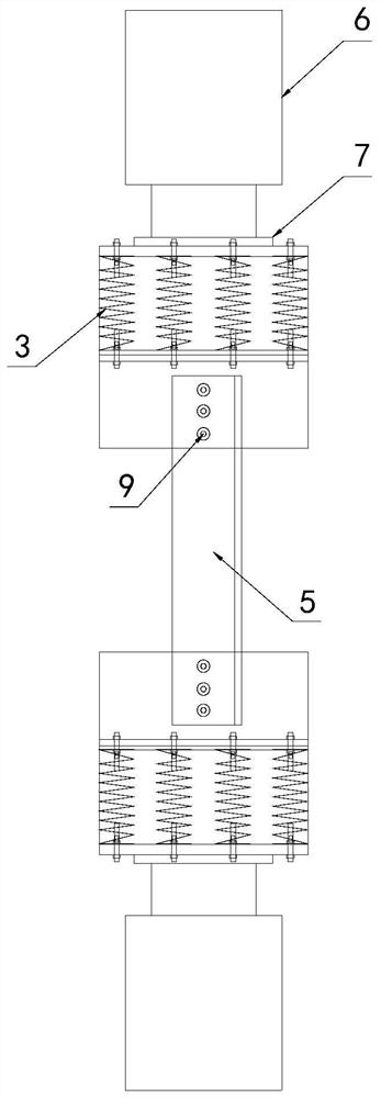 Semi-rigid node test device with adjustable rigidity