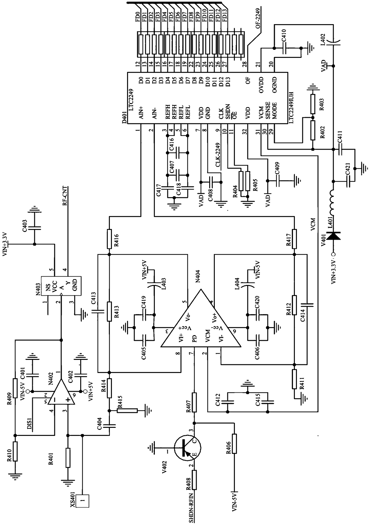 Signal processing unit for radio integrated testing module