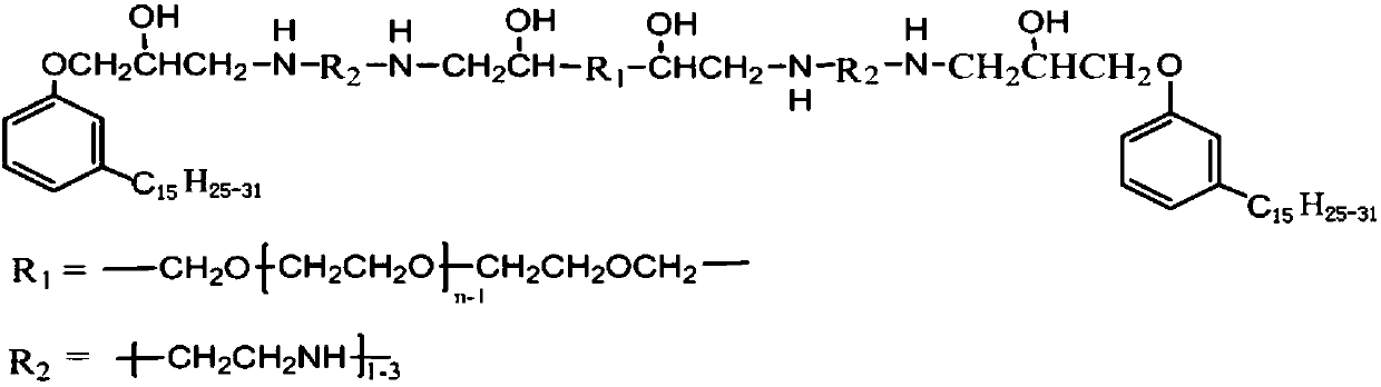 Cardanol modified waterborne epoxy curing agent and preparation method thereof