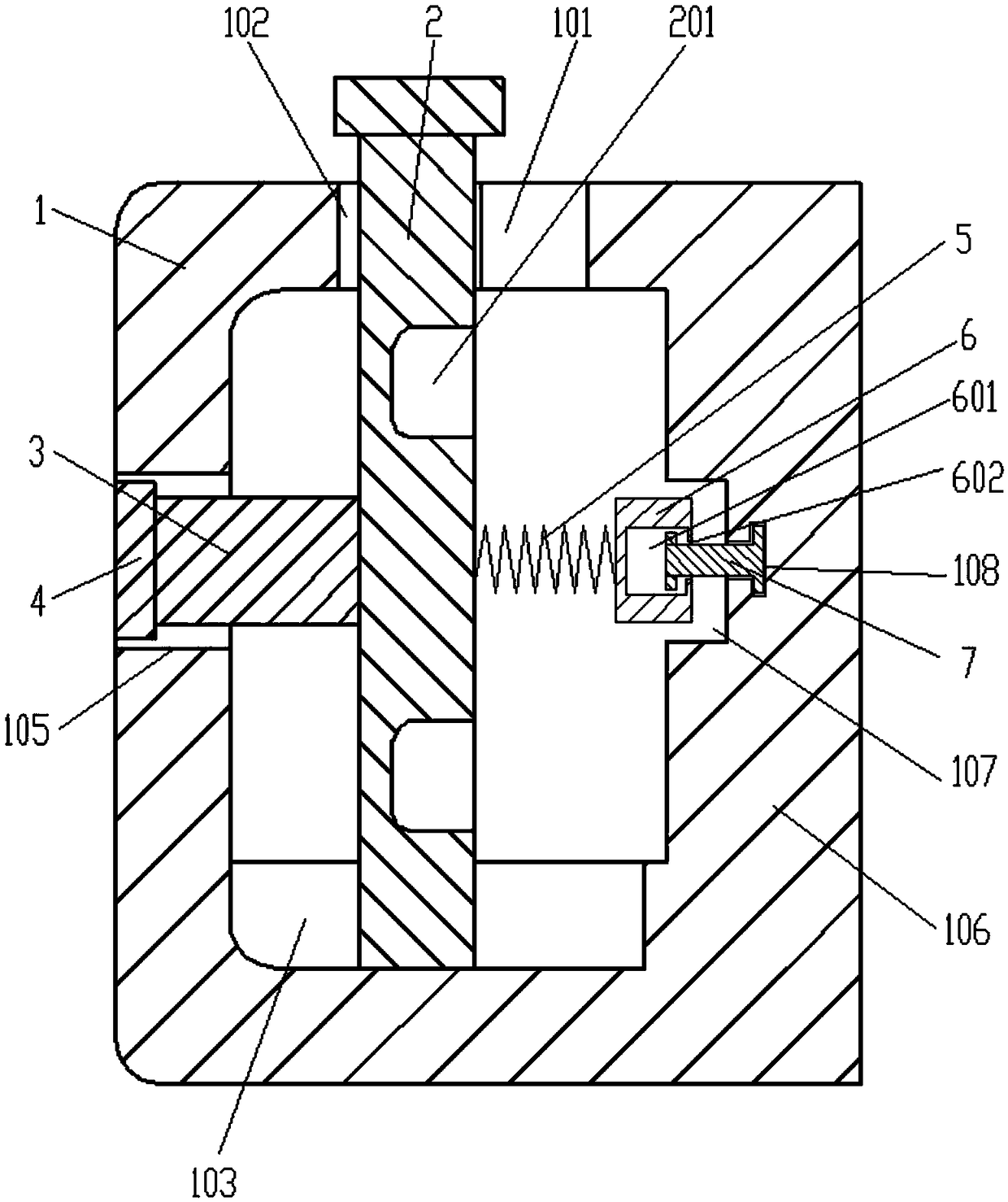 Anti-disengaging sliding type wire managing rack device for computer hardware connecting wires