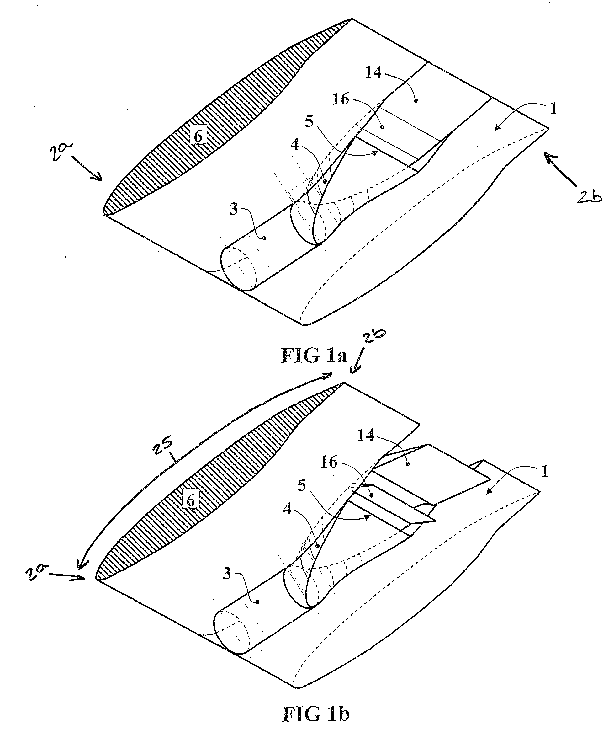 Airfoil having a movable control surface