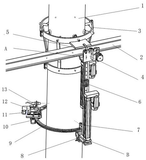 Needling glue collecting robot