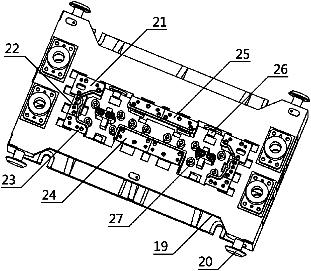 A stamping equipment for panoramic sunroof beam mold