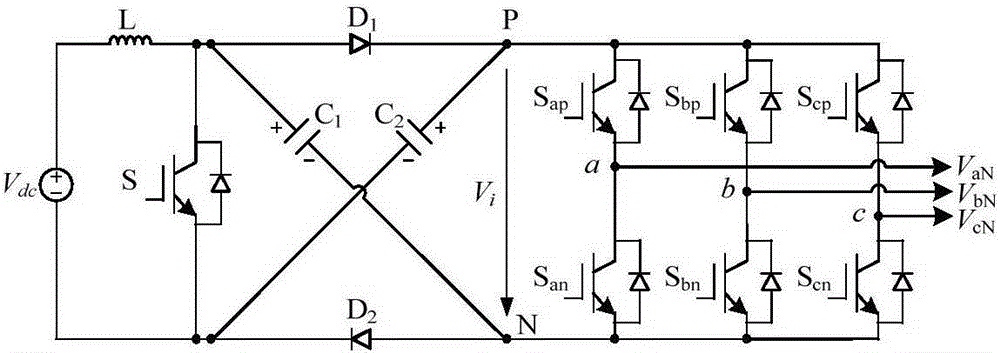 Pulse width modulation method for maximum boost and minimum switching frequency of diode-assistant buck-boost inverter