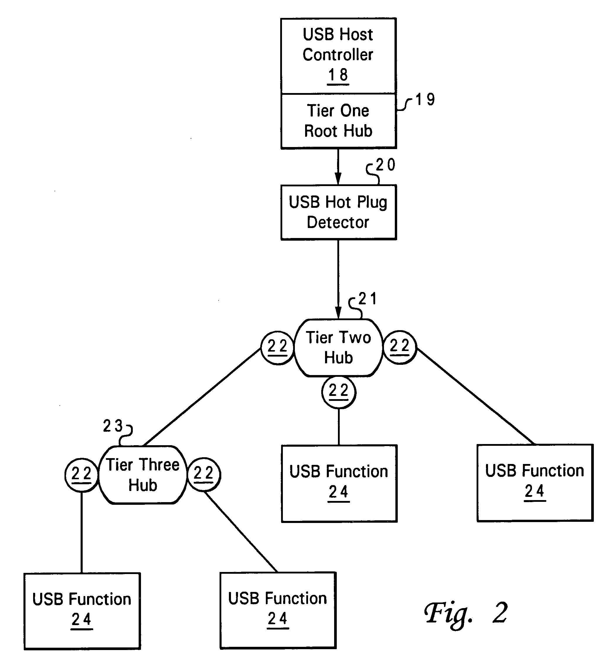 System and method for connecting a universal serial bus device to a host computer system