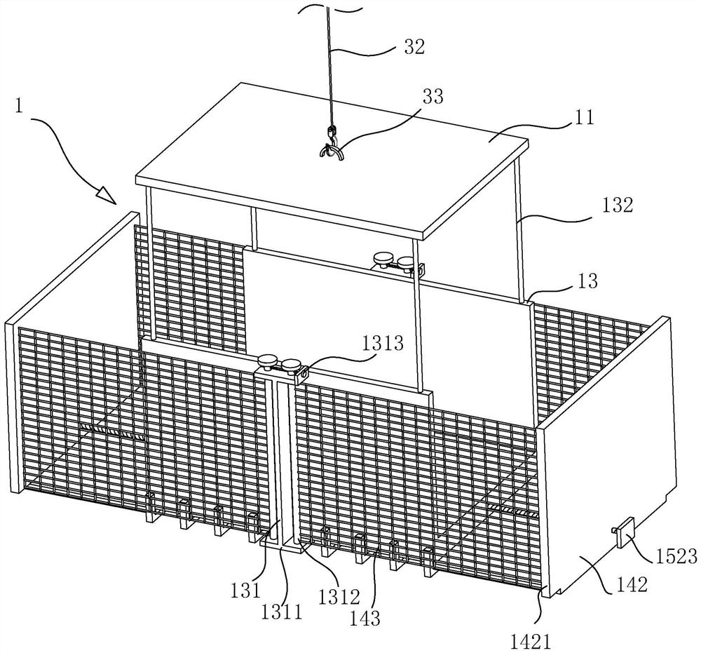 Construction hanging basket for constructional engineering