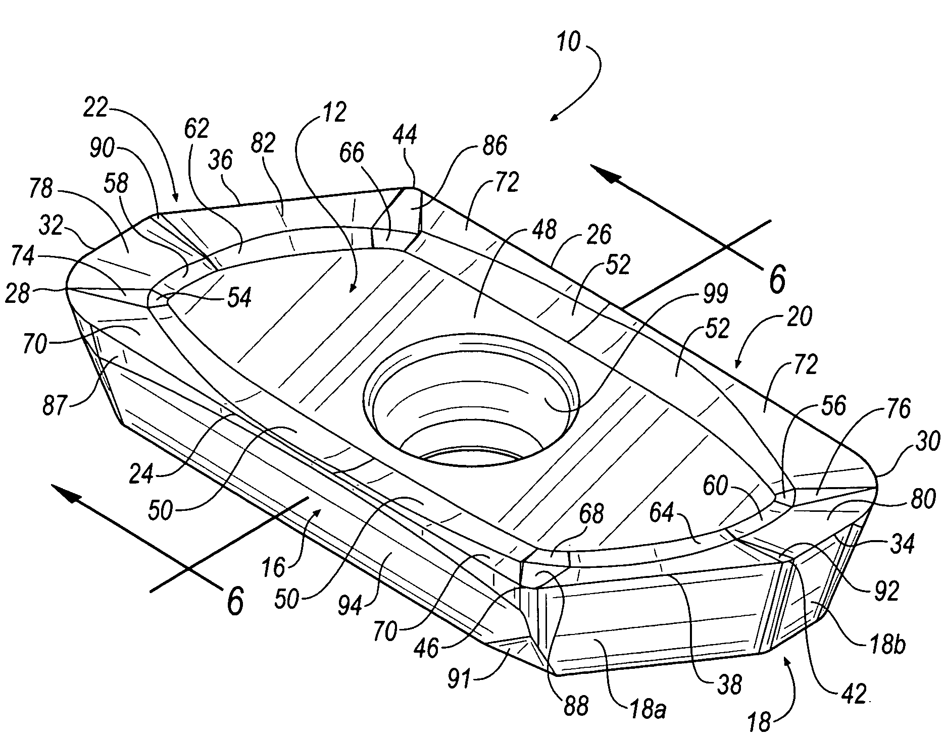 Cutting insert for high-speed milling cutter