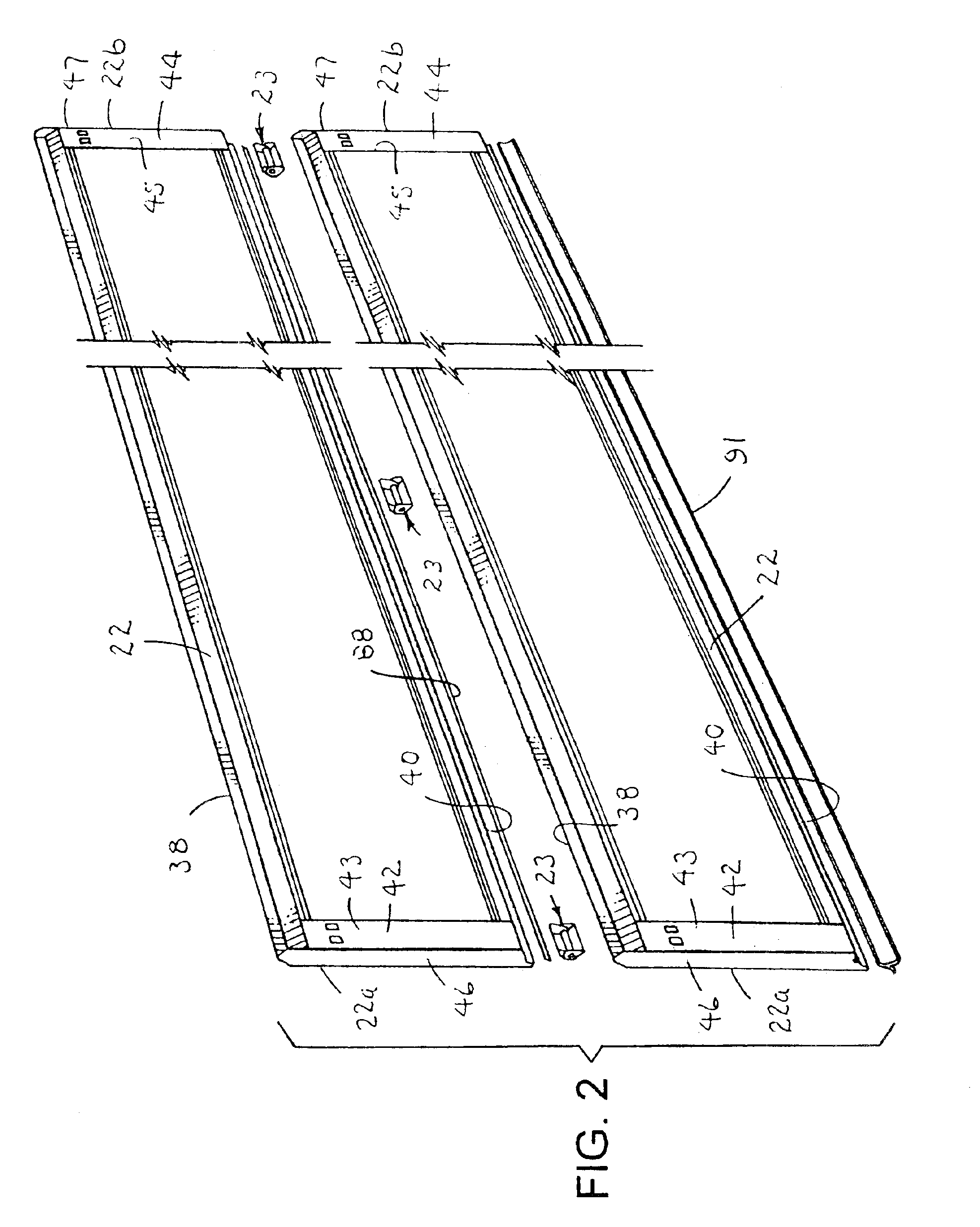 Method of assembly of an upward acting sectional door