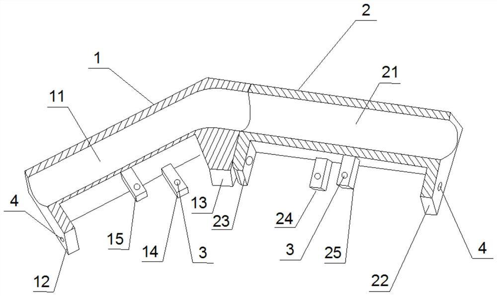 A protective device for laying fire hose and its installation method