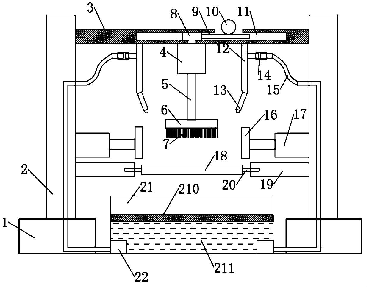 Polishing device used for sheet metal machining