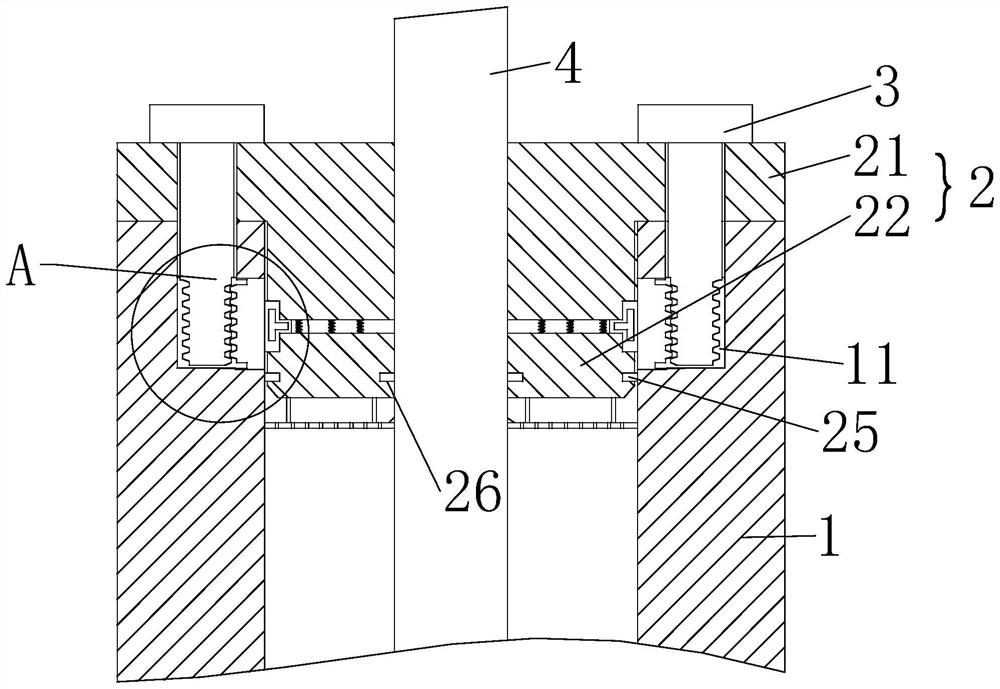 Connecting structure of hydraulic oil cylinder top cover and oil cylinder