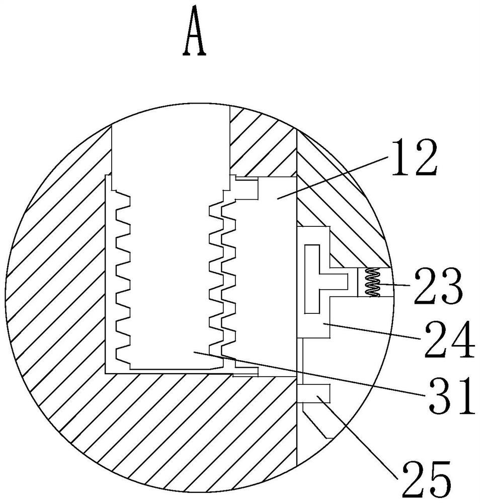 Connecting structure of hydraulic oil cylinder top cover and oil cylinder