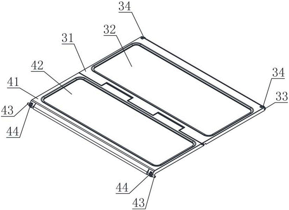 Folding turnover shelf assembly and refrigerator with same