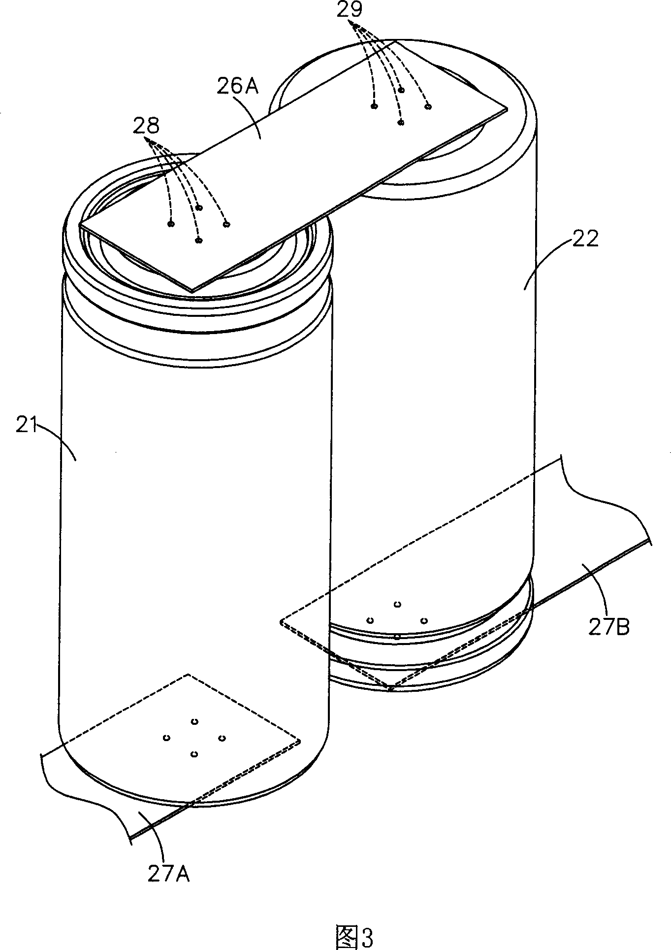 Battery connecting wafer structure