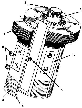 Combined type axial rotating pulsating heat pipe grinding wheel and preparation method thereof