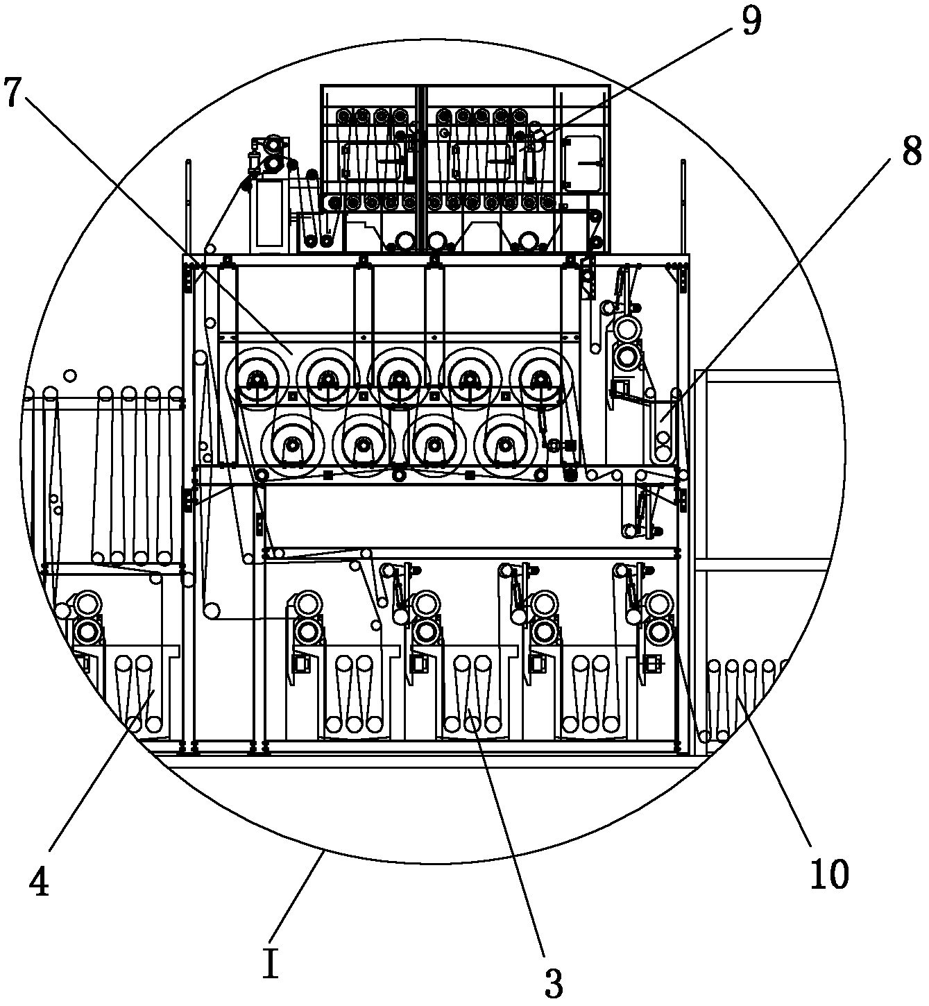 Multifunctional denim warp dyeing machine