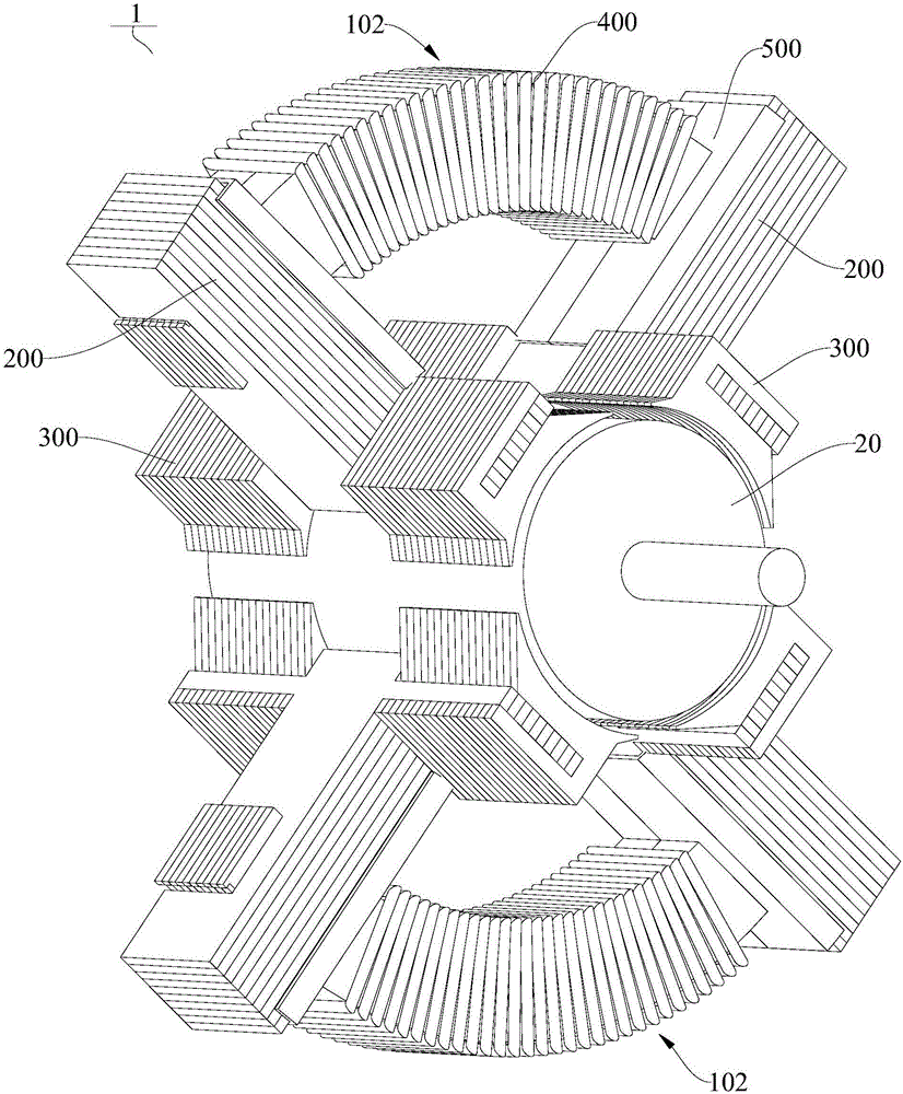 Stator core, stator and motor