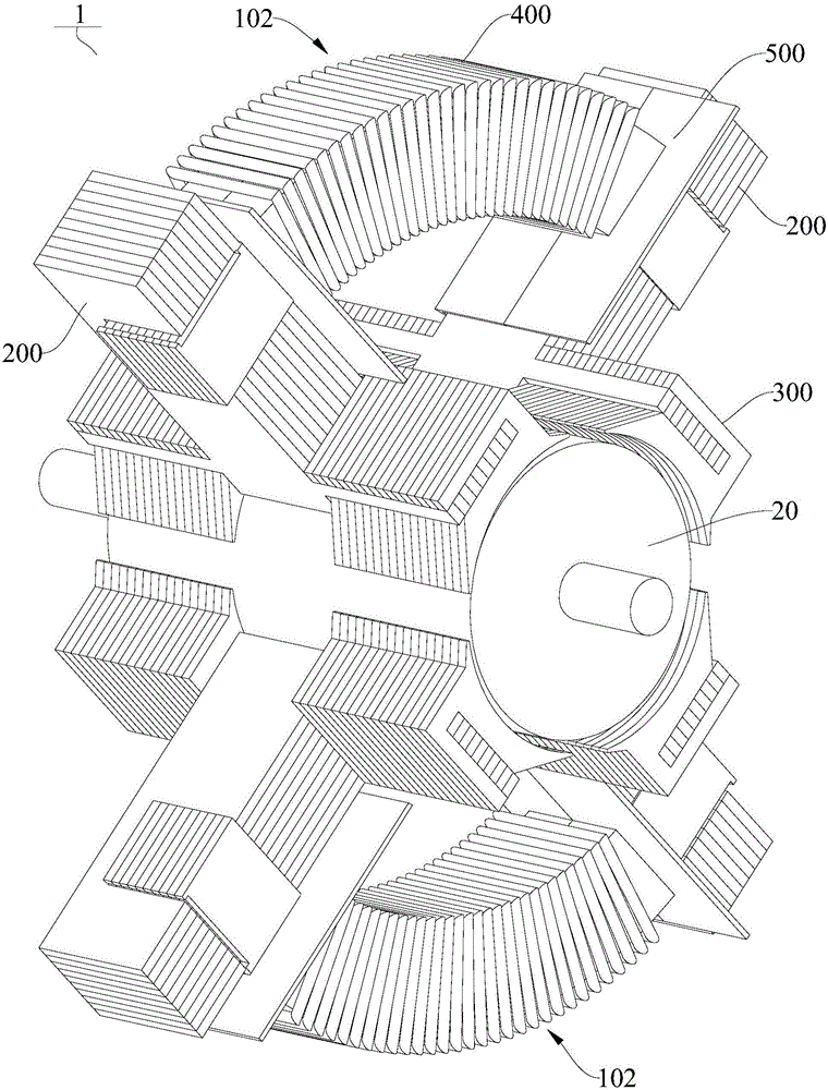 Stator core, stator and motor