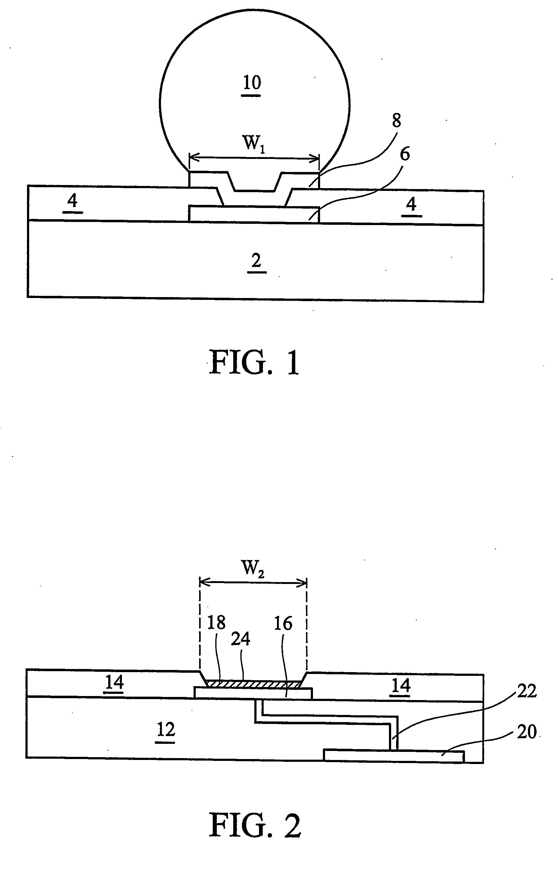 Contact pad and bump pad arrangement for high-lead or lead-free bumps