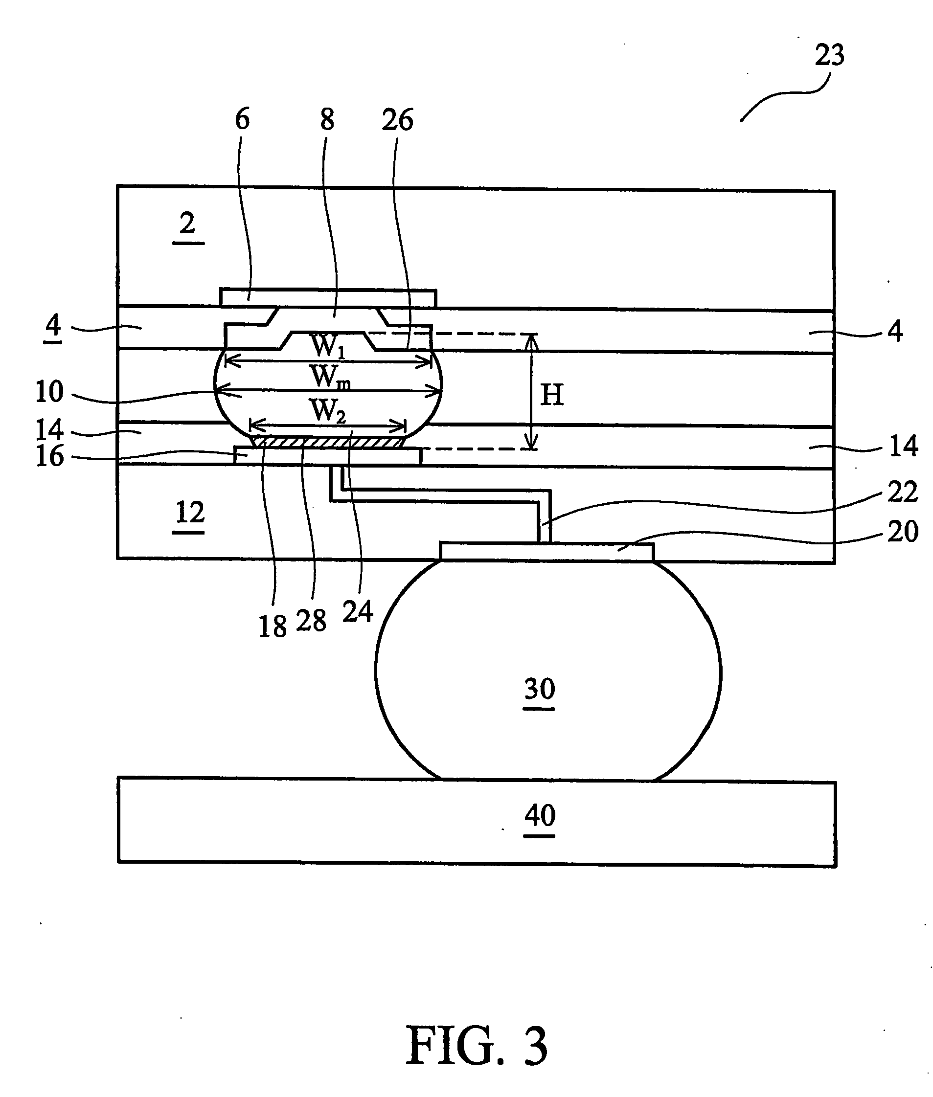 Contact pad and bump pad arrangement for high-lead or lead-free bumps