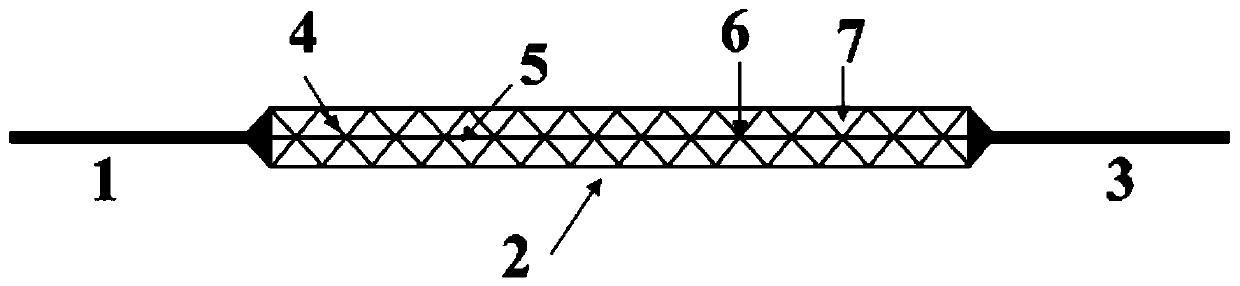 Variable cross-section porous strip-shaped suture line for promoting tendon healing and preparation method thereof